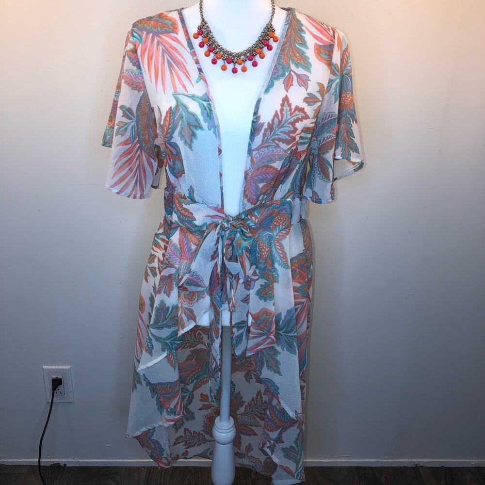 Charlotte Russe Mesh Kimono- Duster